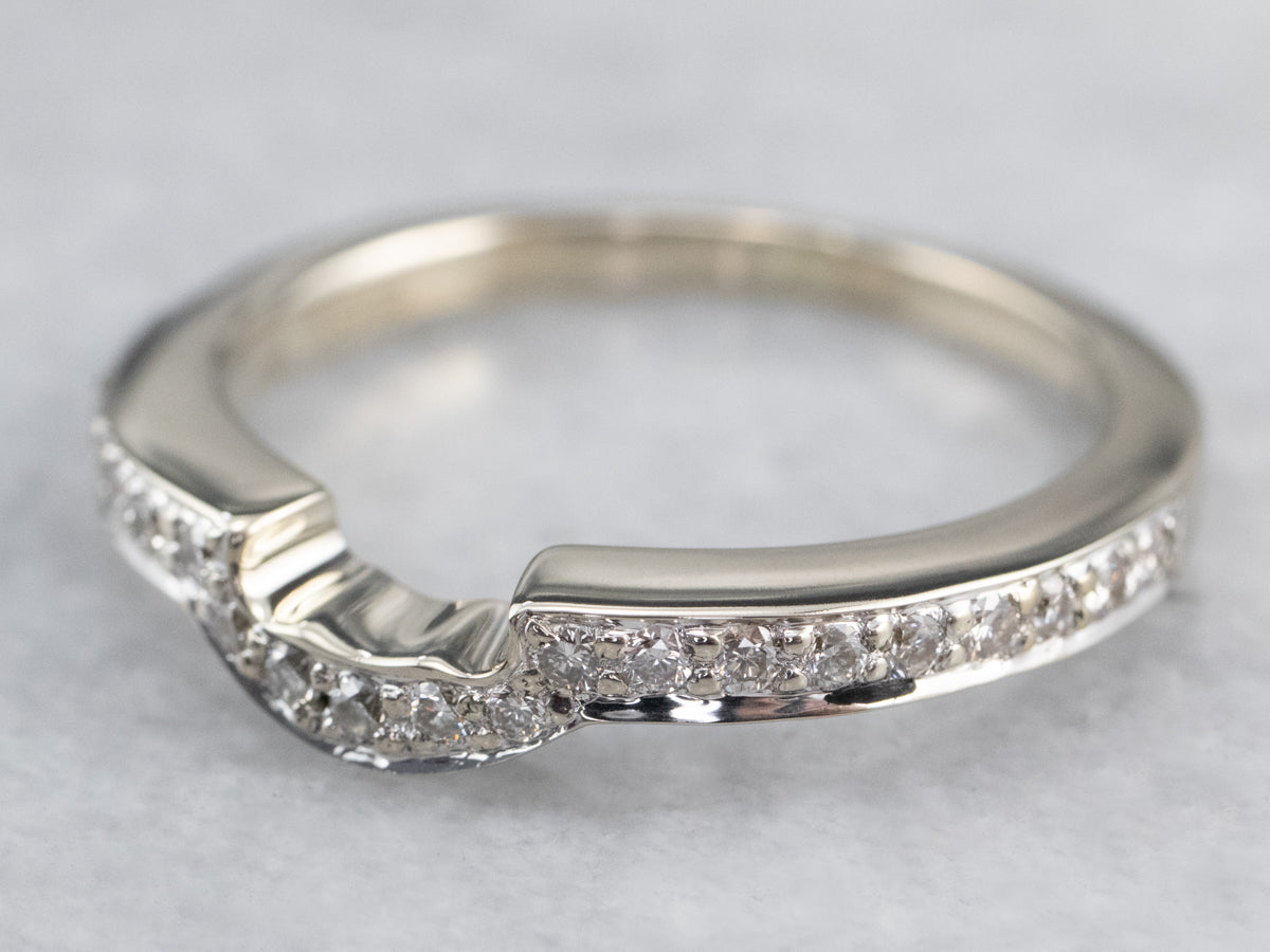 Diamond White Gold Solitaire Enhancer Band