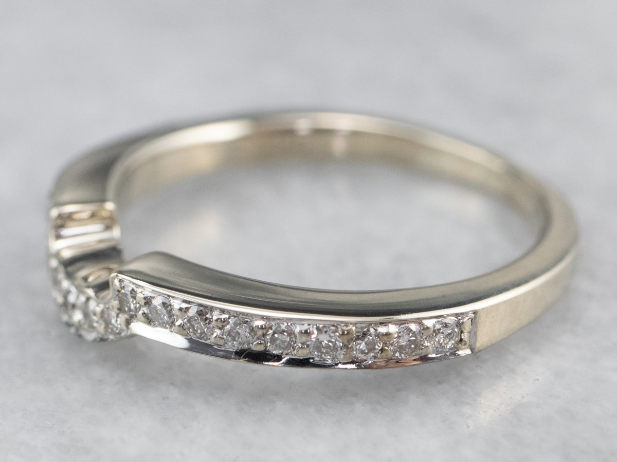 Diamond White Gold Solitaire Enhancer Band