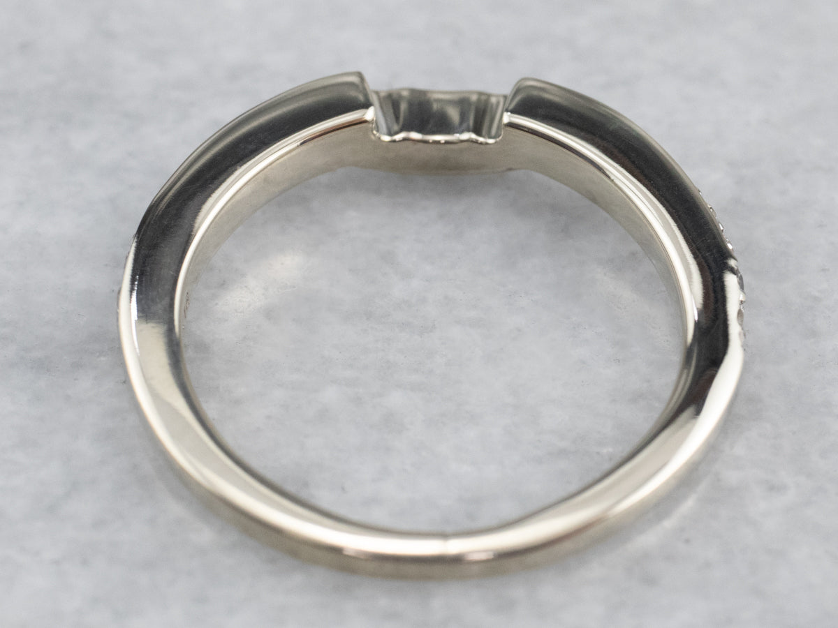 Diamond White Gold Solitaire Enhancer Band