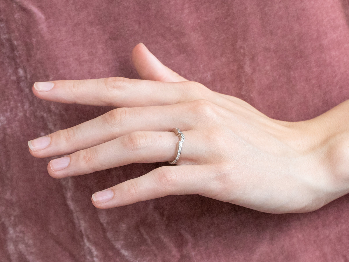 Diamond White Gold Solitaire Enhancer Band