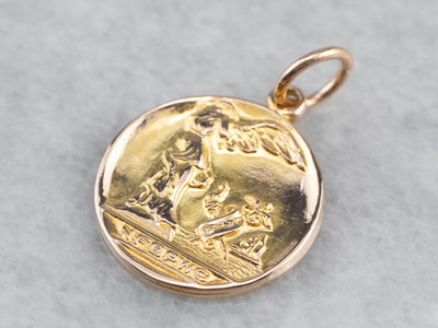 10K Gold NFBPWC Medal Pendant