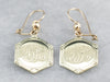 Monogram "BK" Gold Drop Earrings