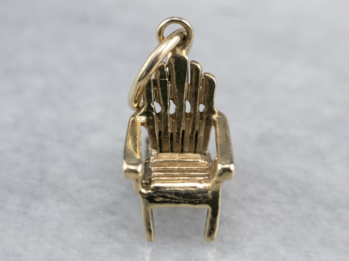 Adirondack Chair Gold Charm