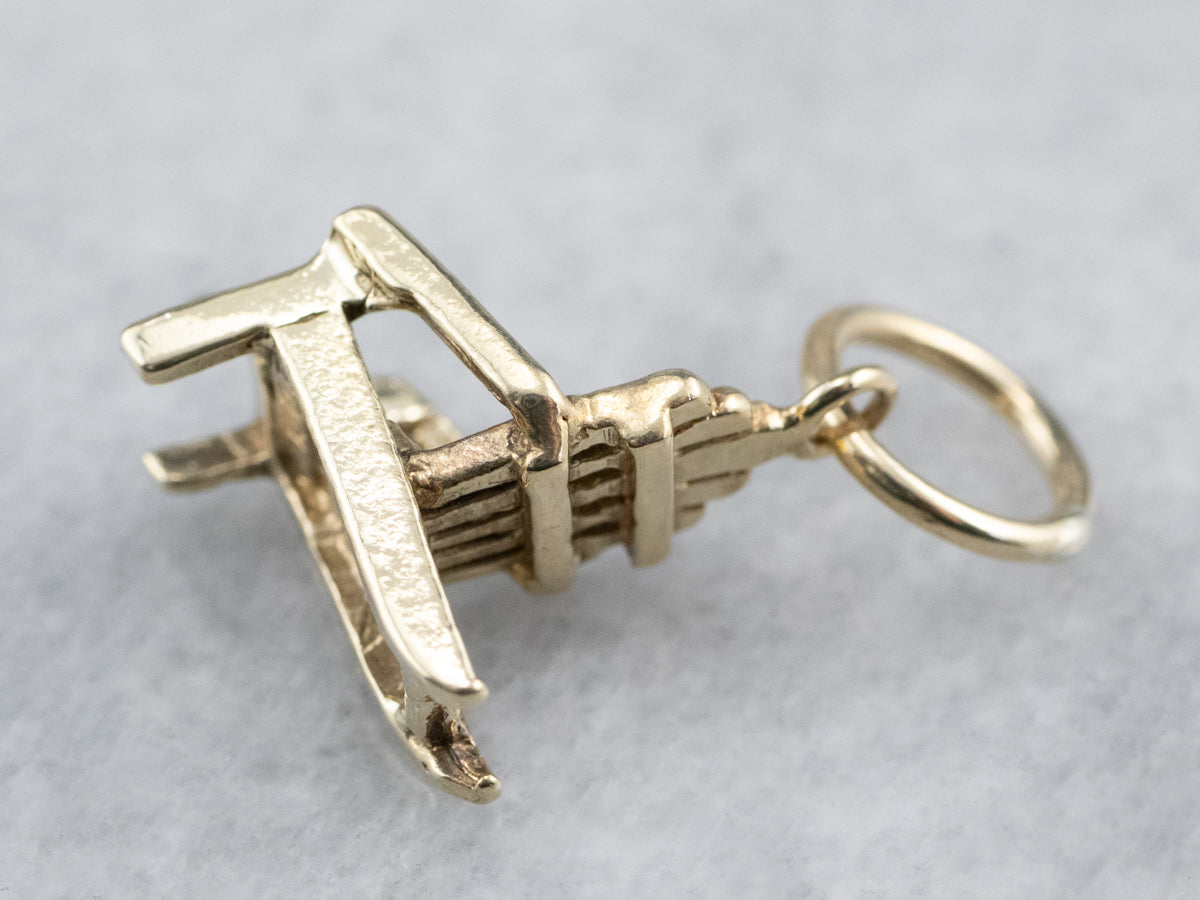 Adirondack Chair Gold Charm