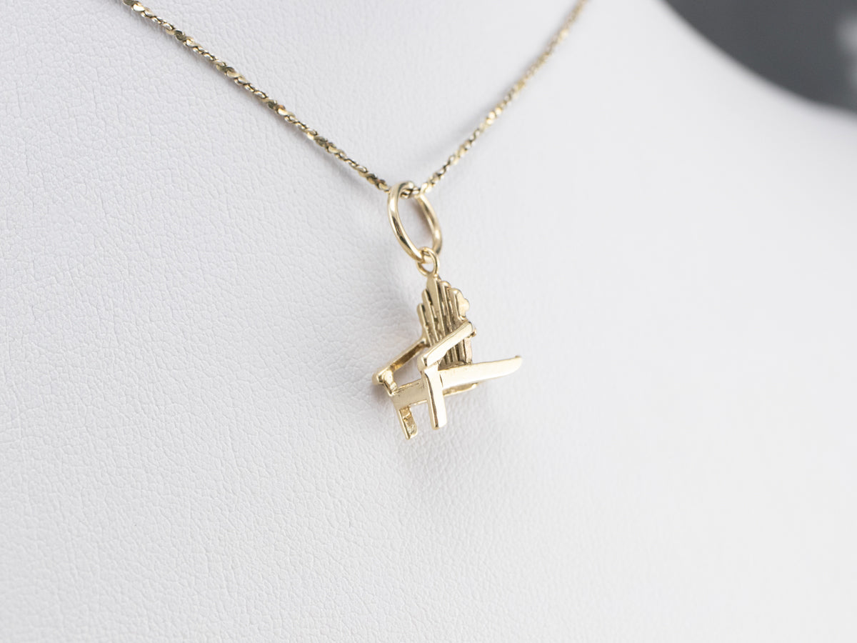 Adirondack Chair Gold Charm