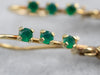 Green Onyx Gold Marquise Drop Earrings