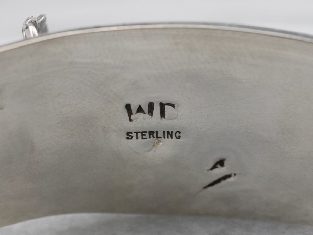 Navajo Turquoise Coral Sterling Silver Watch Band Cuff