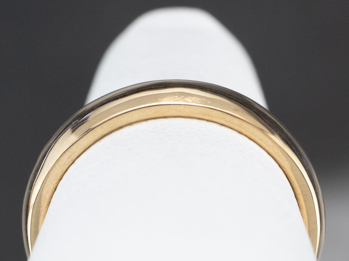 Unisex 18K Gold Plain Wedding Band