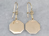 Etched Gold Diamond Drop Earrings