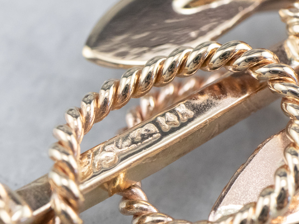 Gold Nautical Anchor Pendant Fob