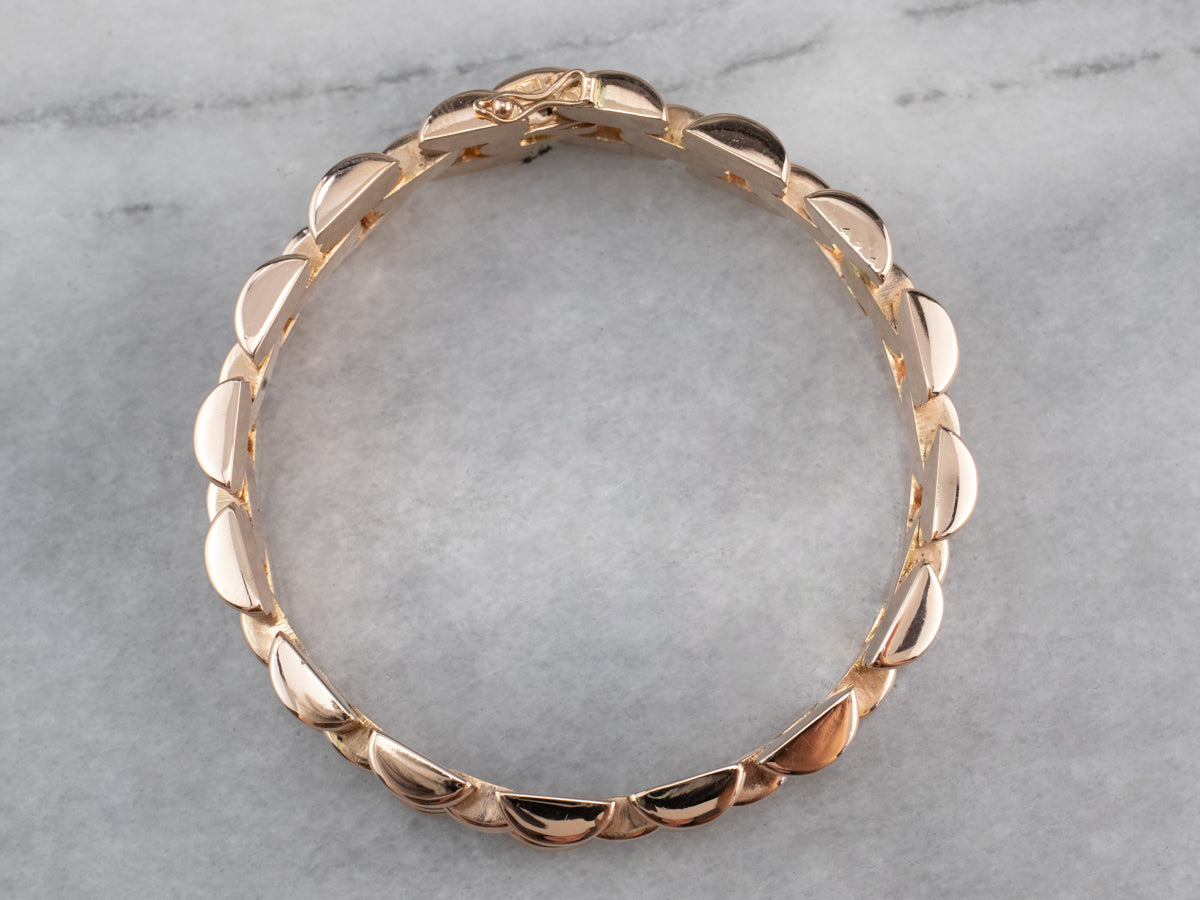 14K Rose Gold Gate Link Bracelet