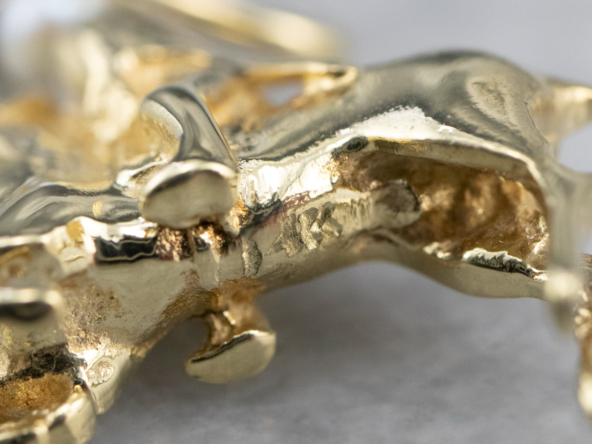 Pearl Gold Paul Revere Horse Rider Charm