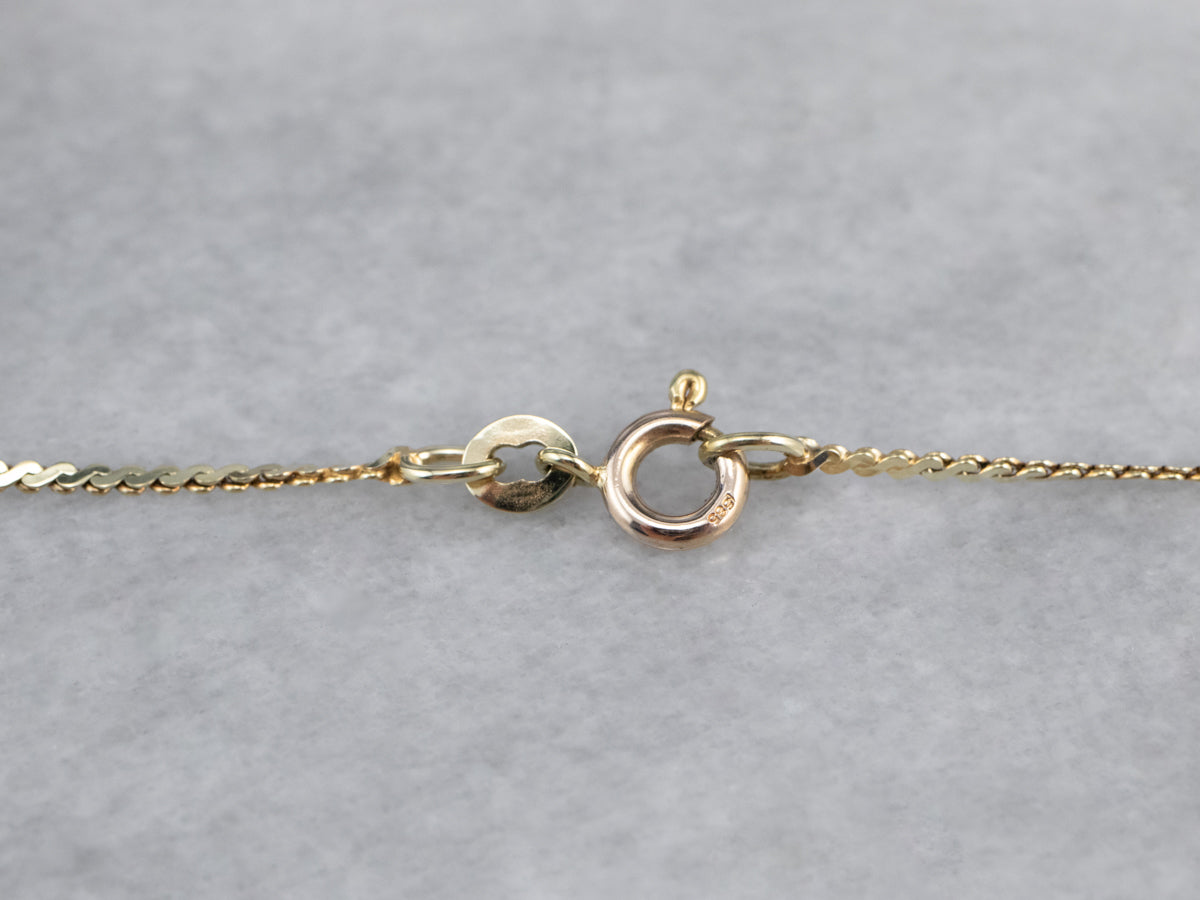 Yellow 14K Gold Serpentine Chain