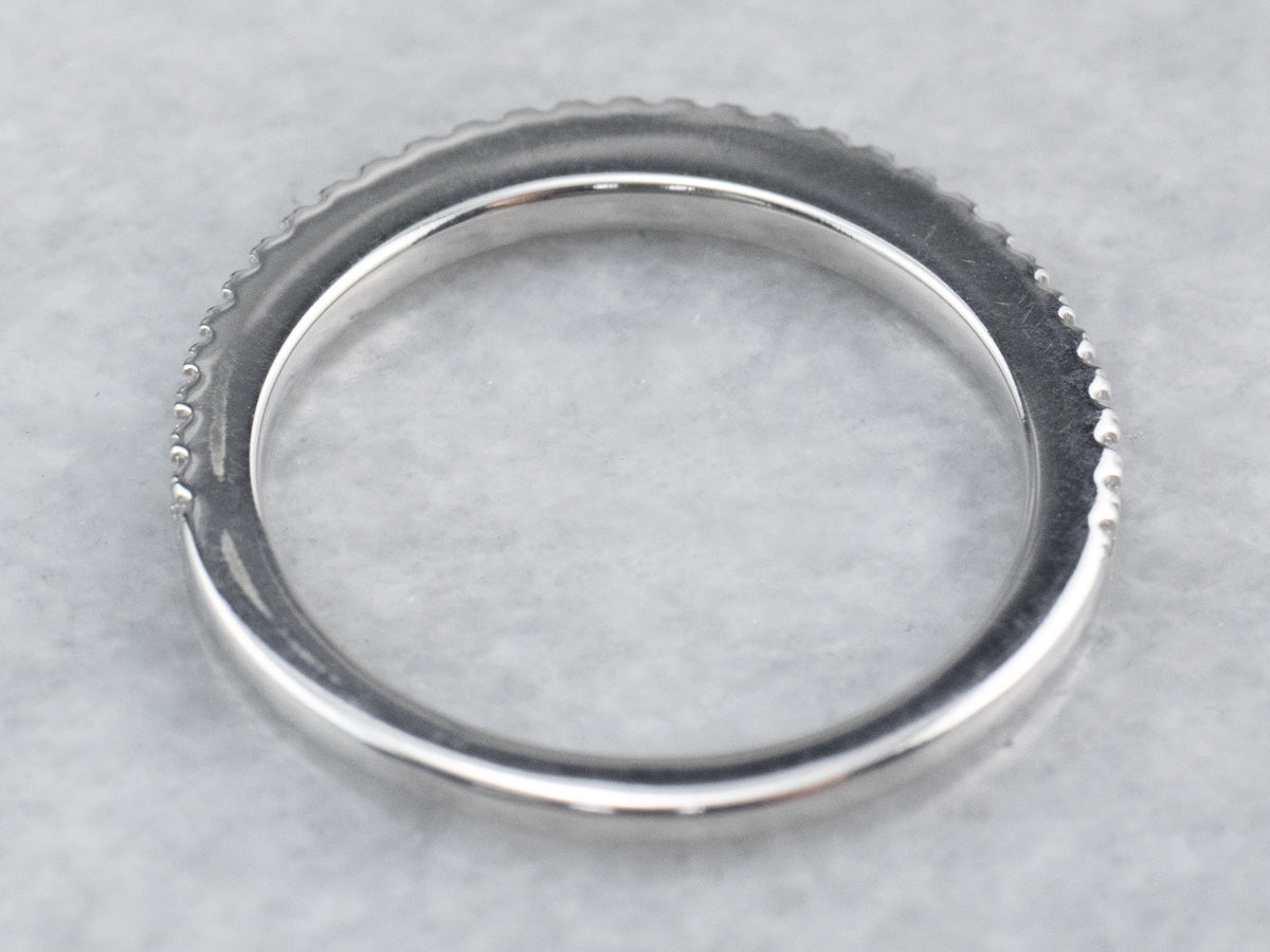 Thin Diamond White Gold Wedding Band