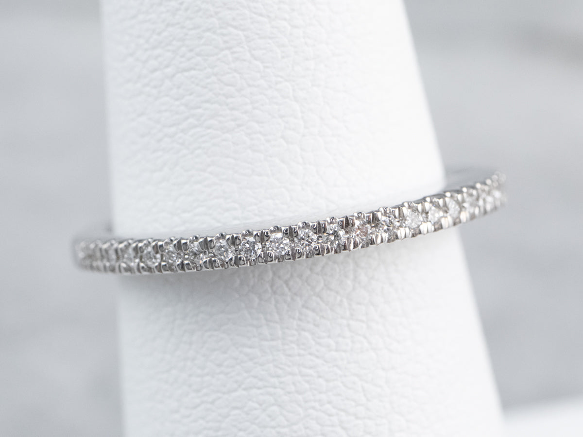Thin Diamond White Gold Wedding Band