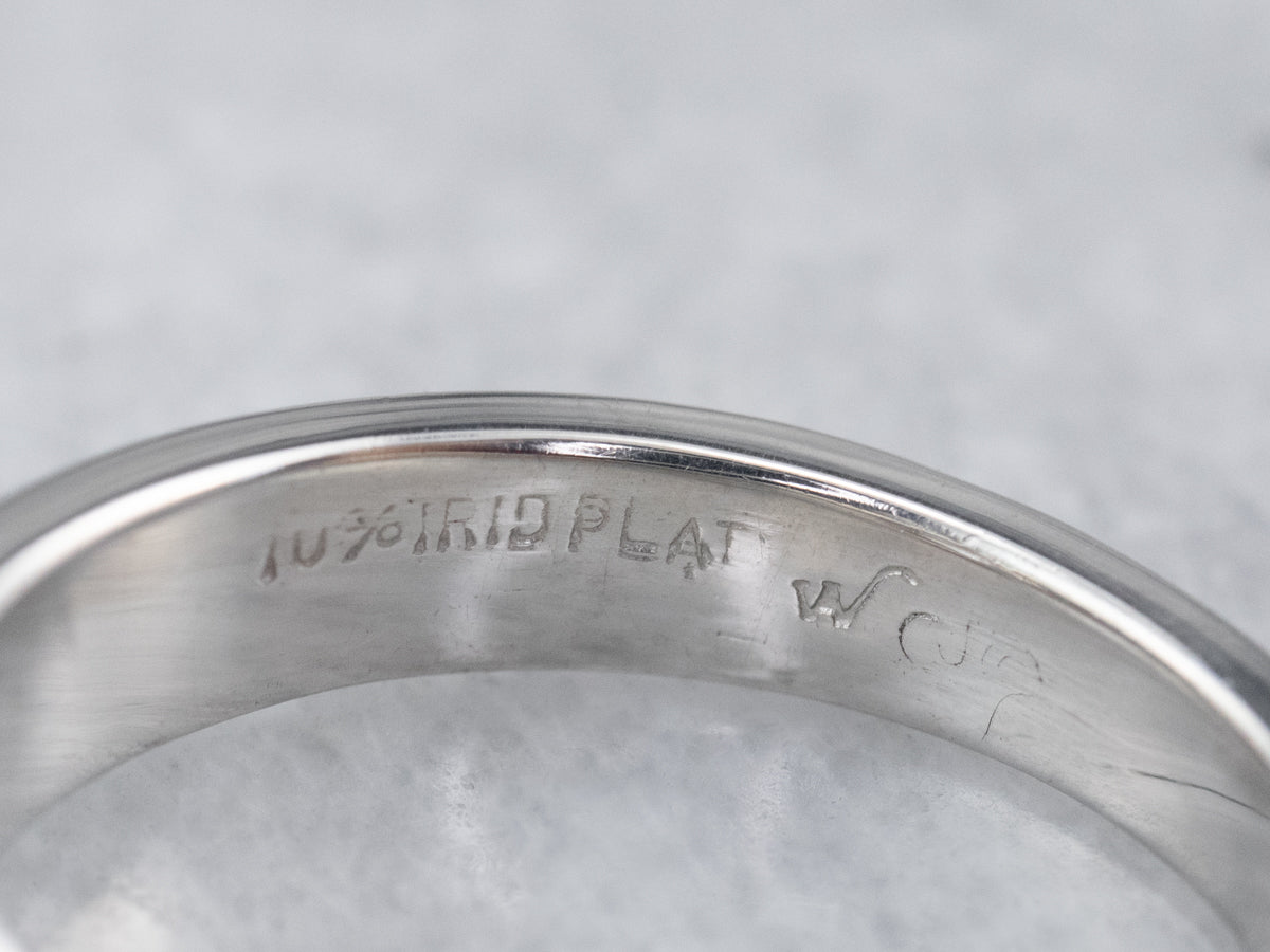 Bezel Set Diamond Platinum Solitaire Engagement Ring