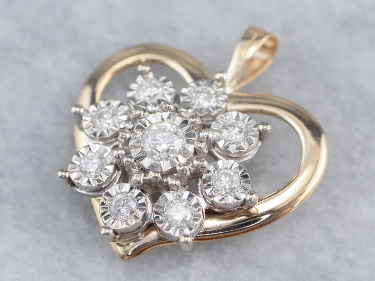 Diamond Gold Heart Pendant
