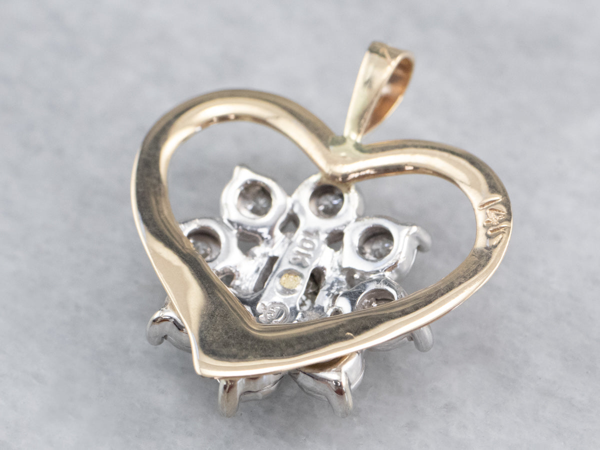 Diamond Gold Heart Pendant