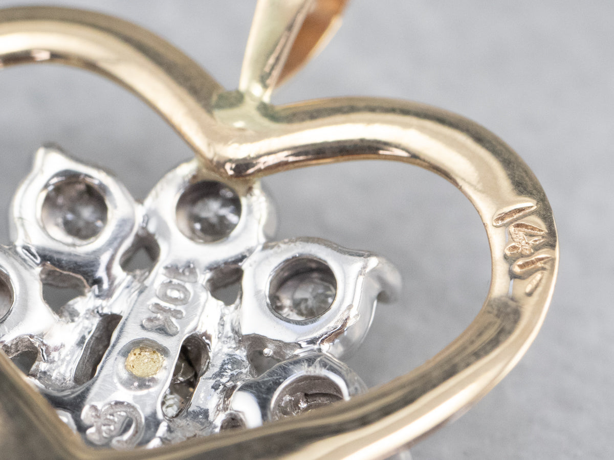 Diamond Gold Heart Pendant