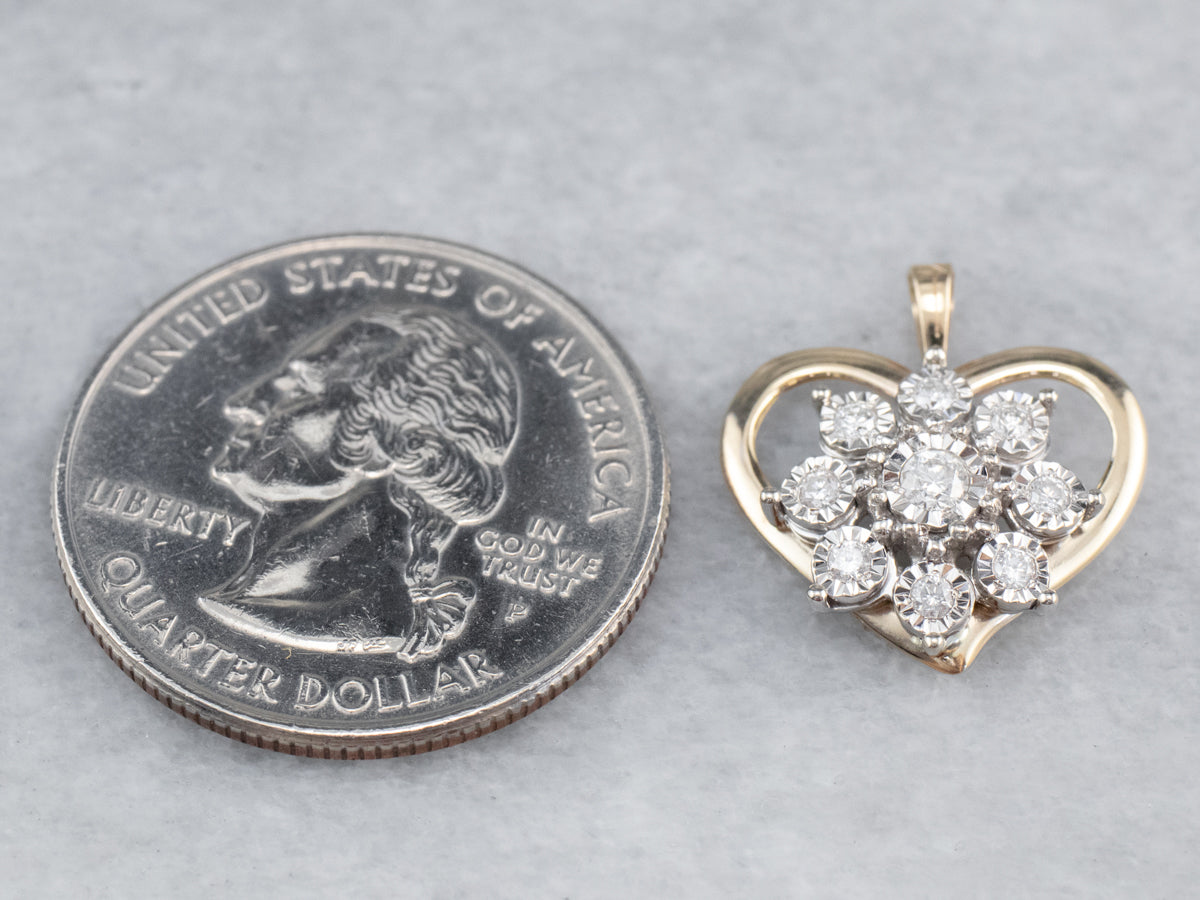 Diamond Gold Heart Pendant