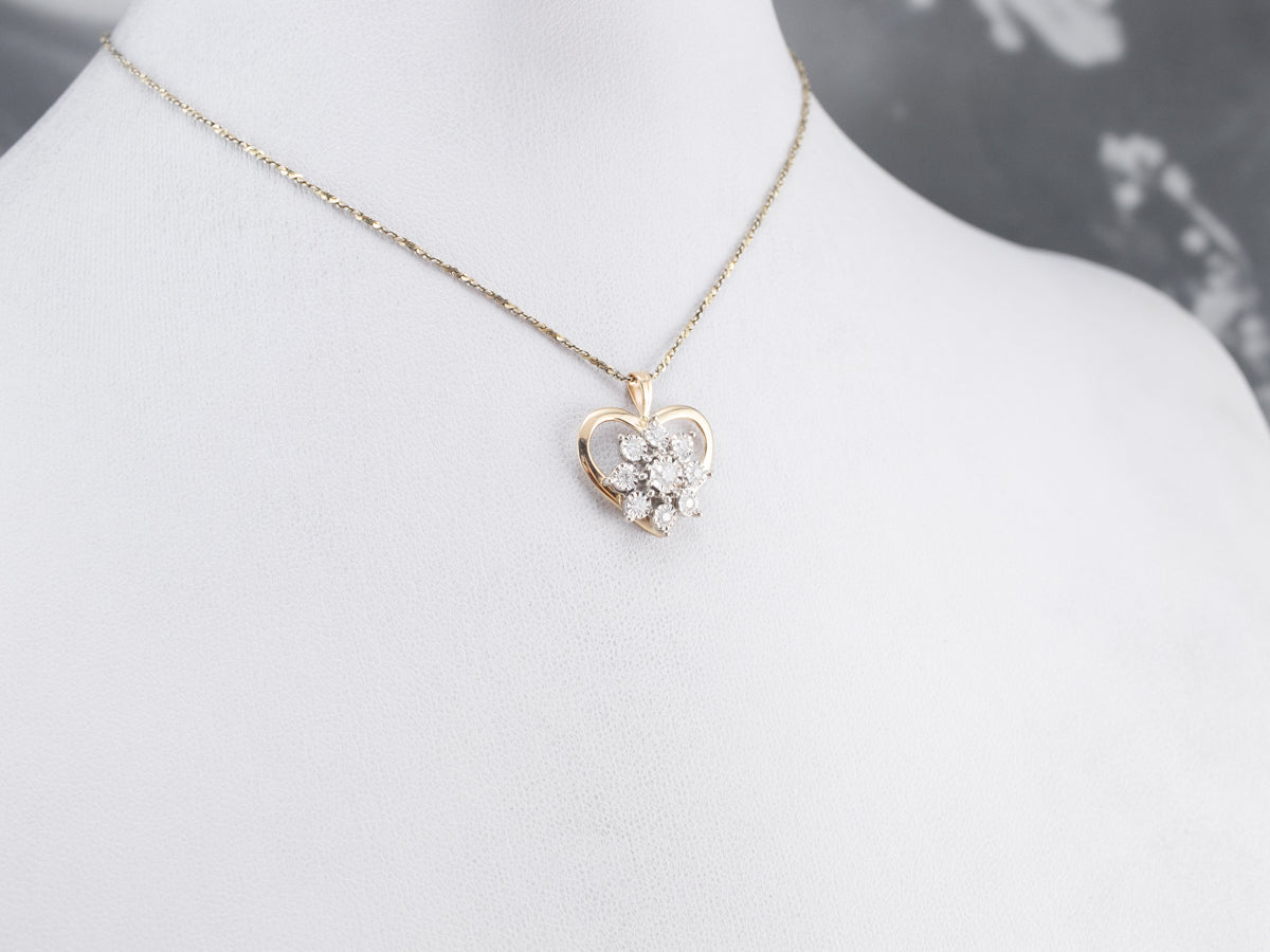 Diamond Gold Heart Pendant