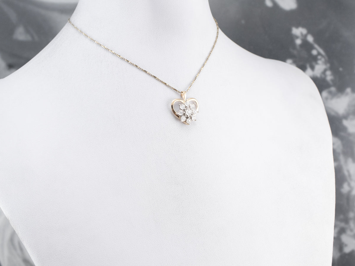 Diamond Gold Heart Pendant