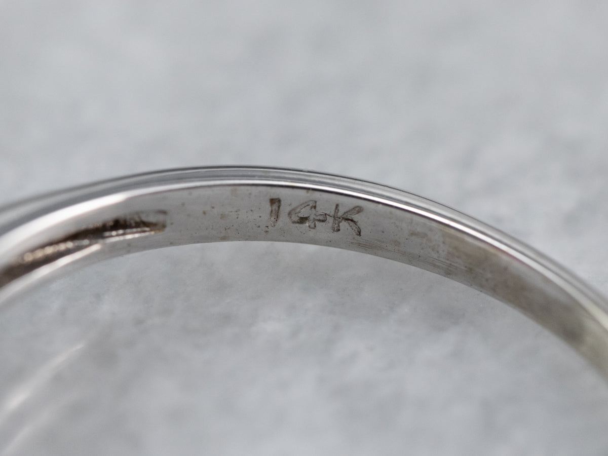 White Gold Pink Sapphire and Diamond Ring