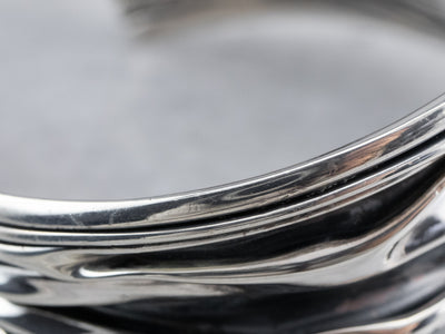 Modernist Sterling Silver Cuff Bracelet