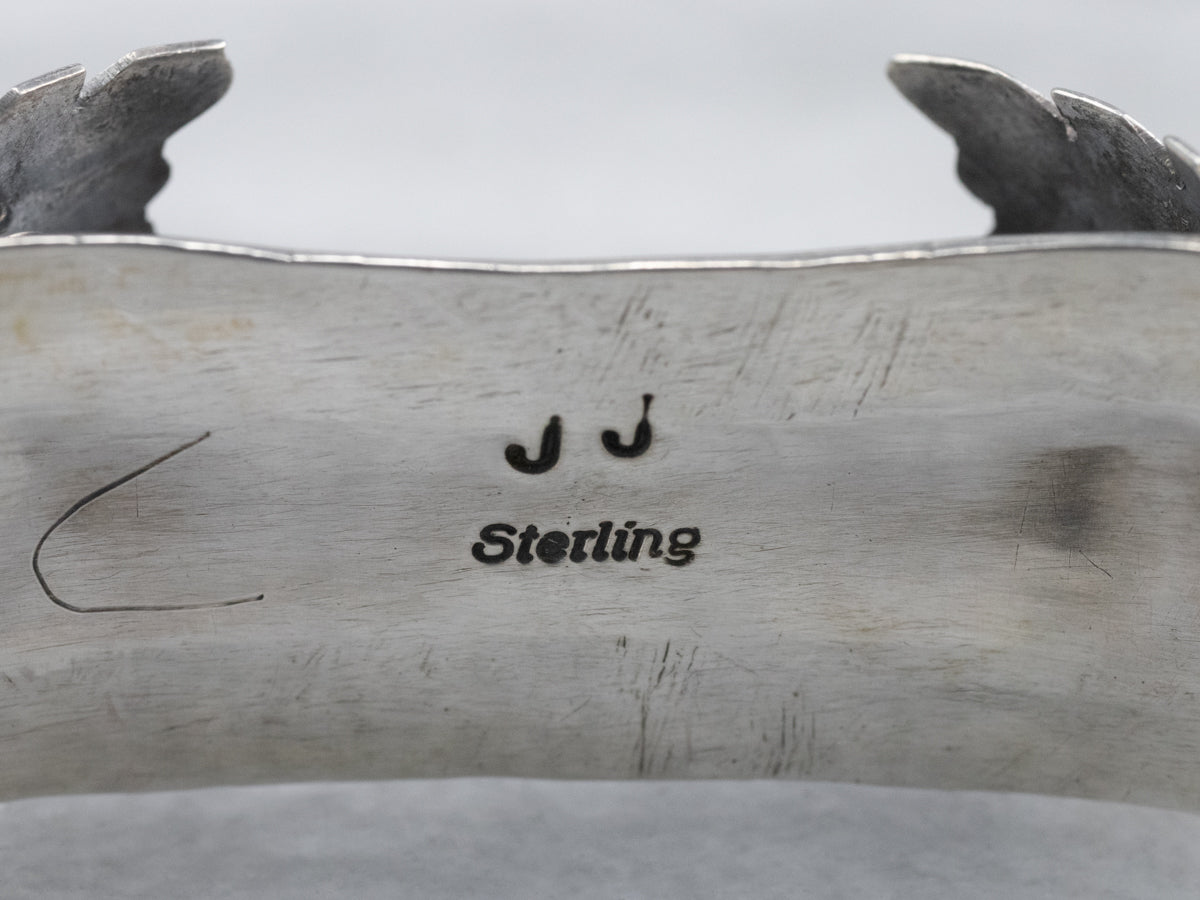 Navajo Turquoise Nugget Sterling Silver Watch Cuff