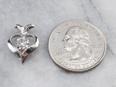 Modern Gold Diamond Heart Pendant