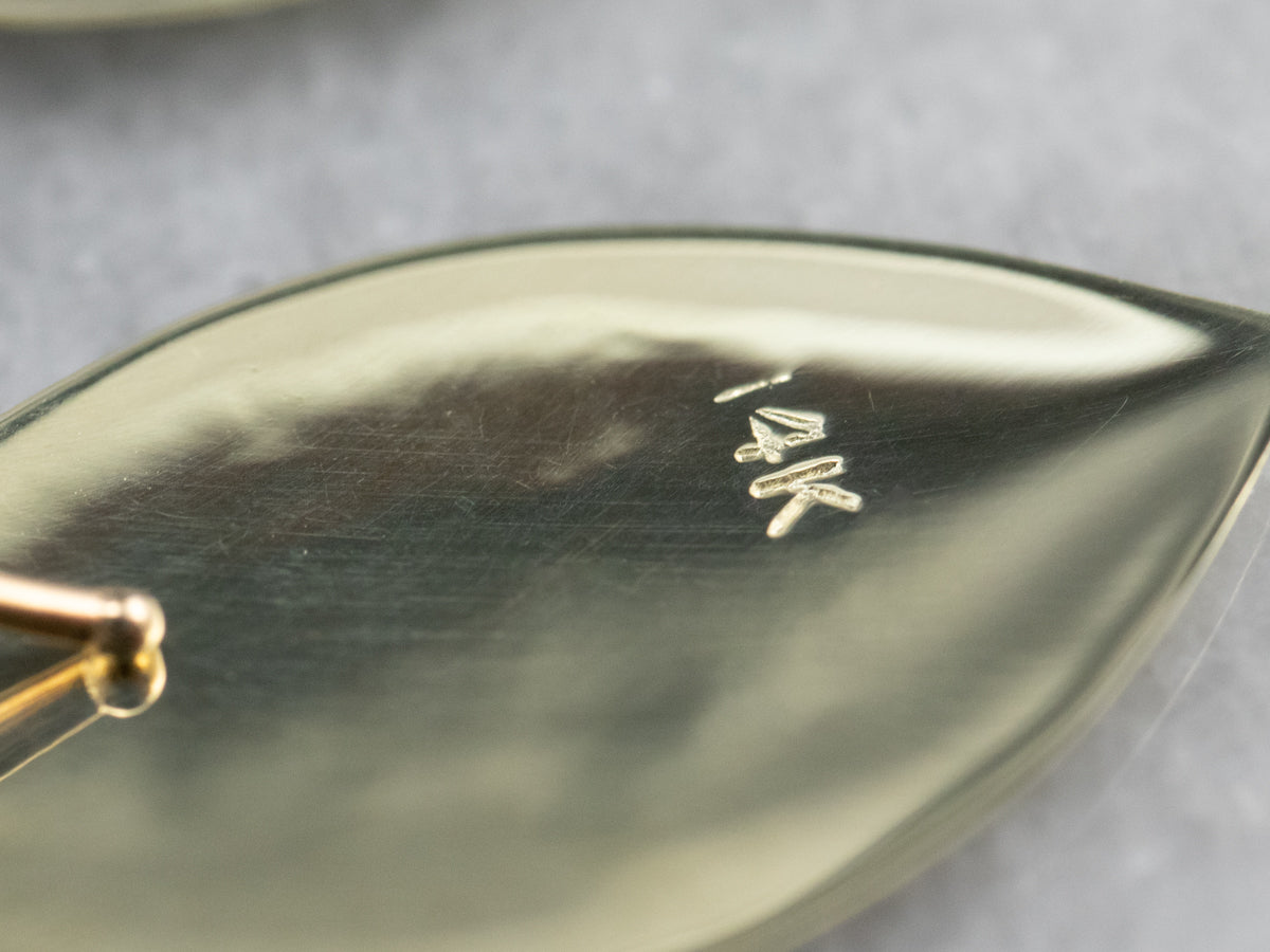 Turquoise and Gold Cufflink Drop Earrings