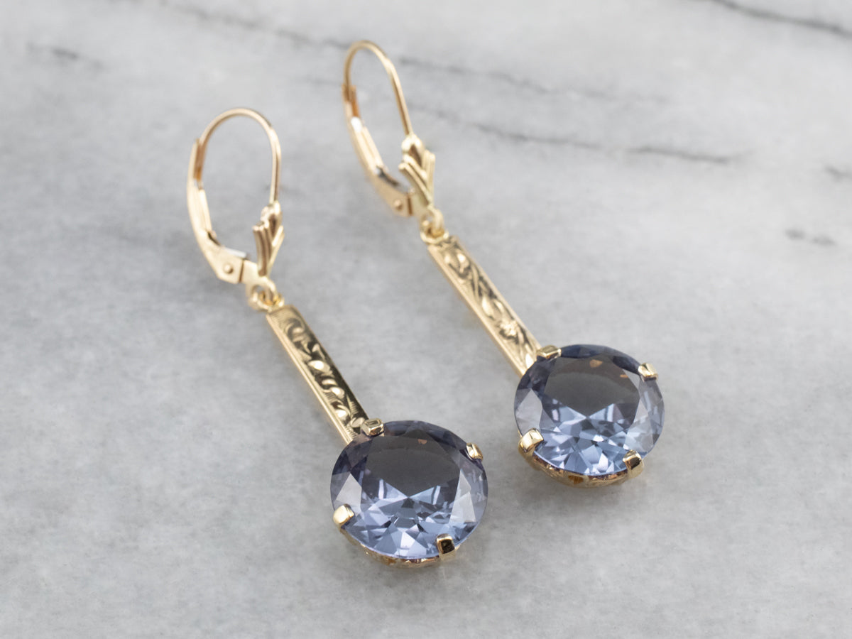 Pendientes colgantes de alejandrita sintética