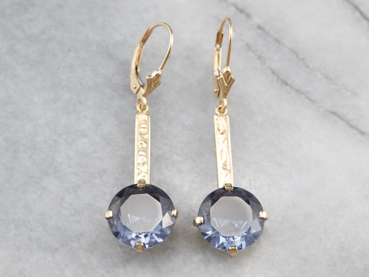 Pendientes colgantes de alejandrita sintética