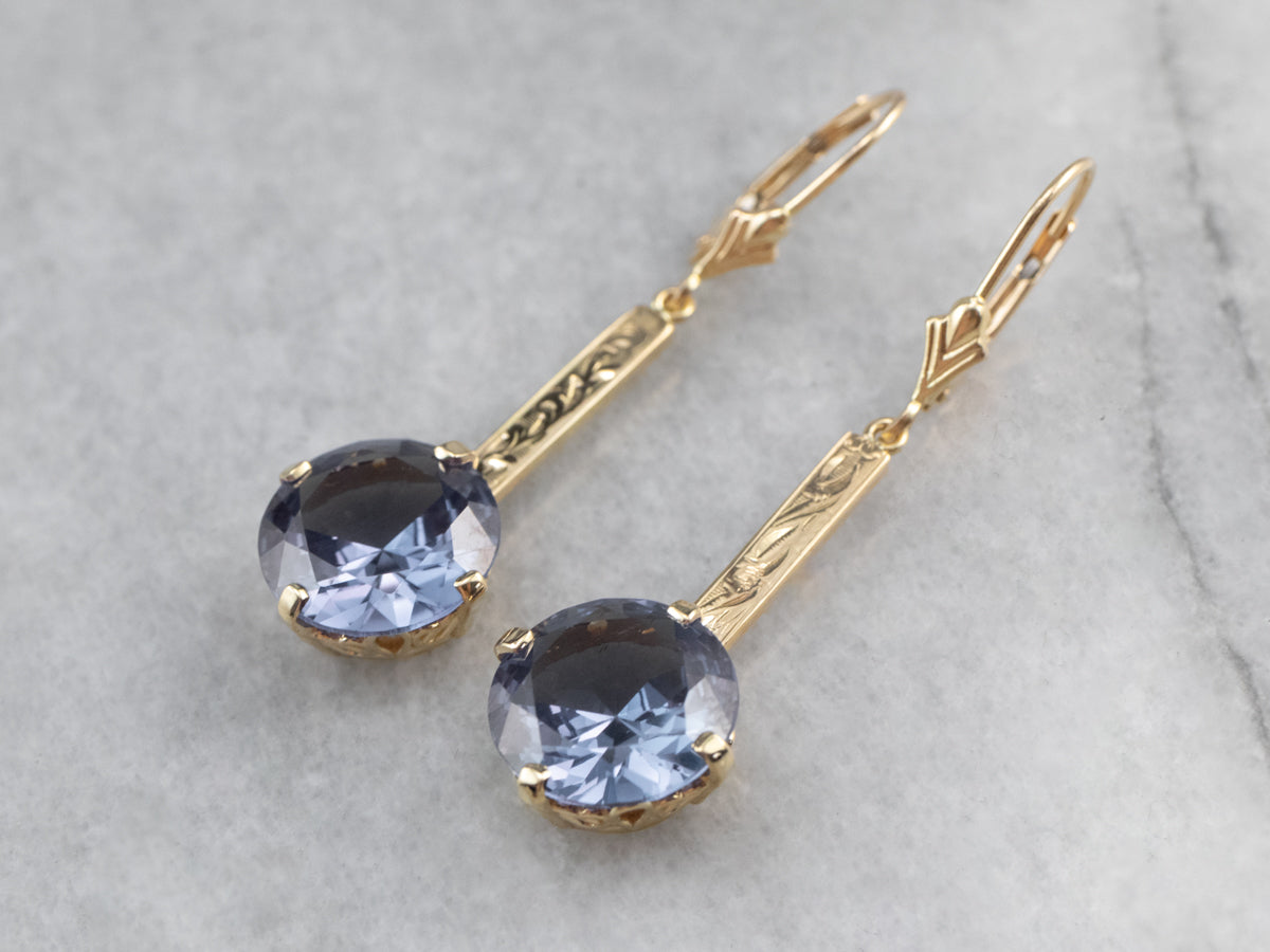 Pendientes colgantes de alejandrita sintética