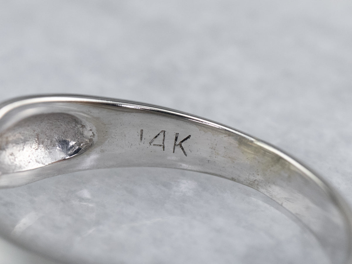 Diamond Hearts White Gold Band