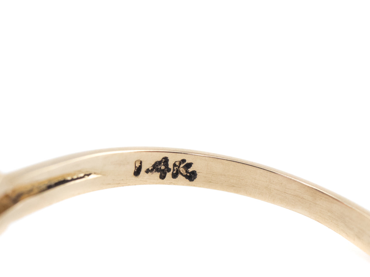 Abigail Purple Sapphire Gold Solitaire Ring from the Elizabeth Henry Collection