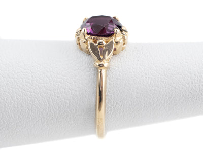 Abigail Purple Sapphire Gold Solitaire Ring