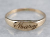 Vintage "Mary" Gold Baby Signet Ring
