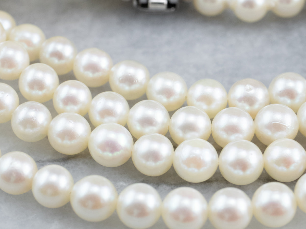 Pearl Black Onyx Diamond Bead Bracelet