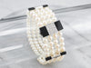 Pearl Black Onyx Diamond Bead Bracelet