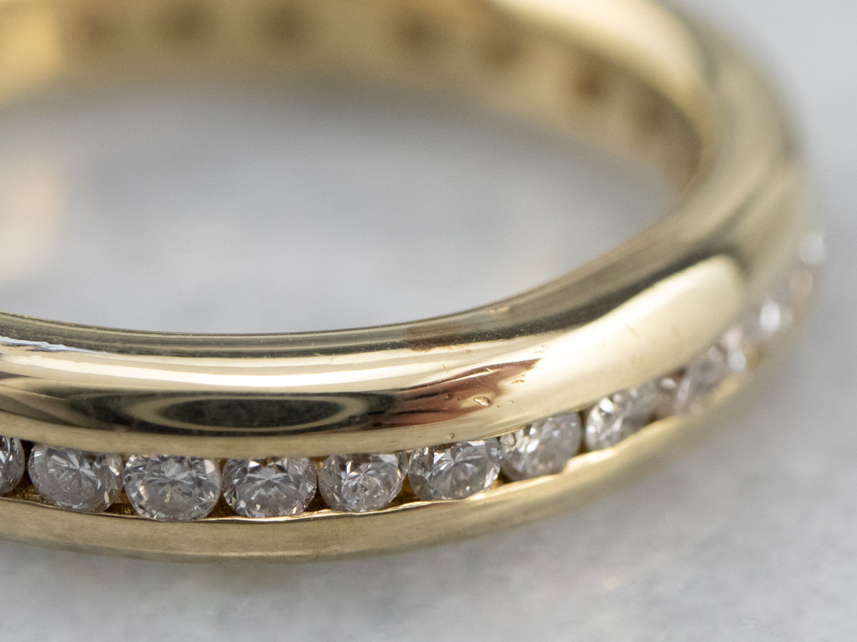 Yellow Gold Diamond Infinity Band