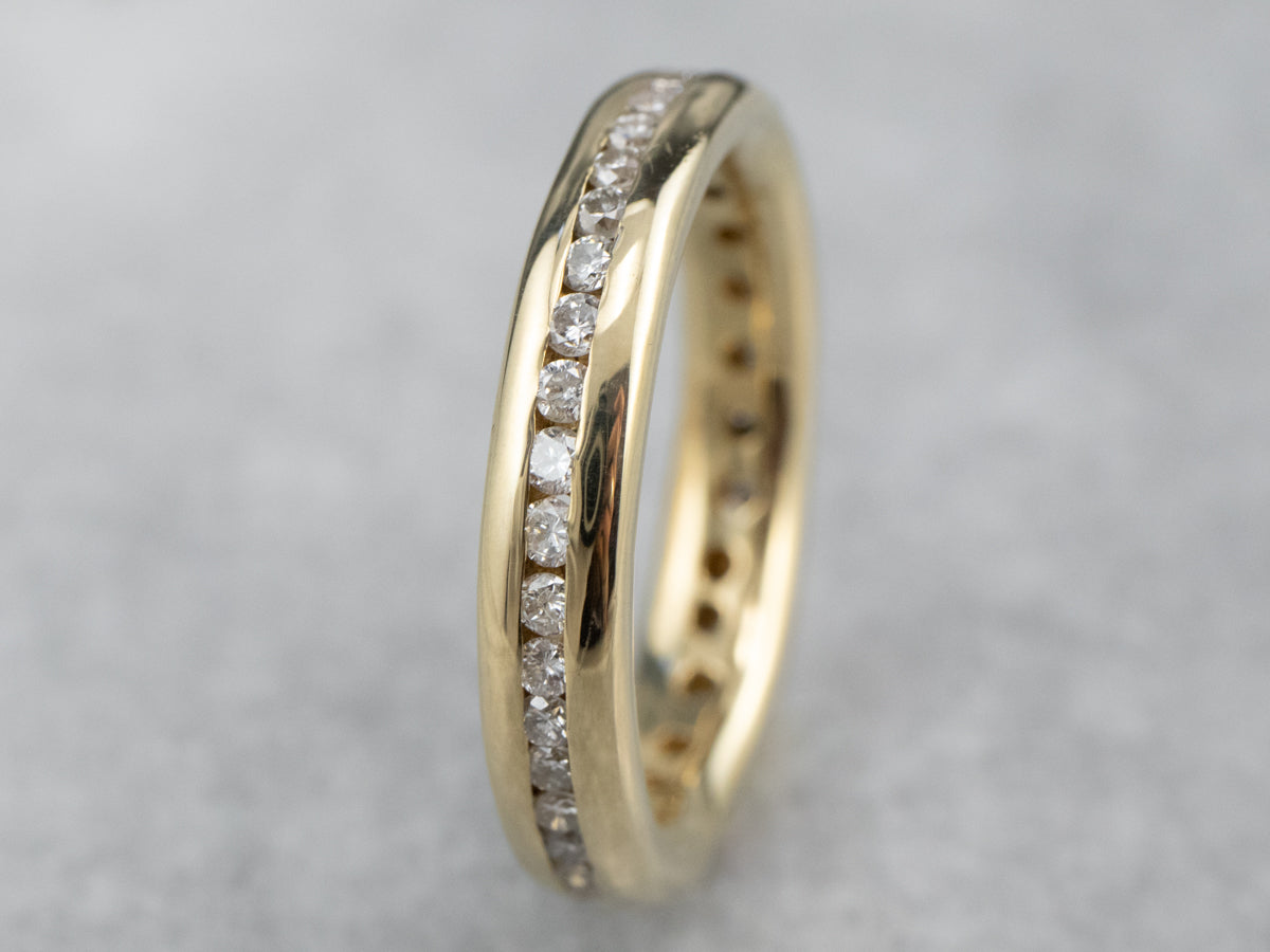Yellow Gold Diamond Infinity Band