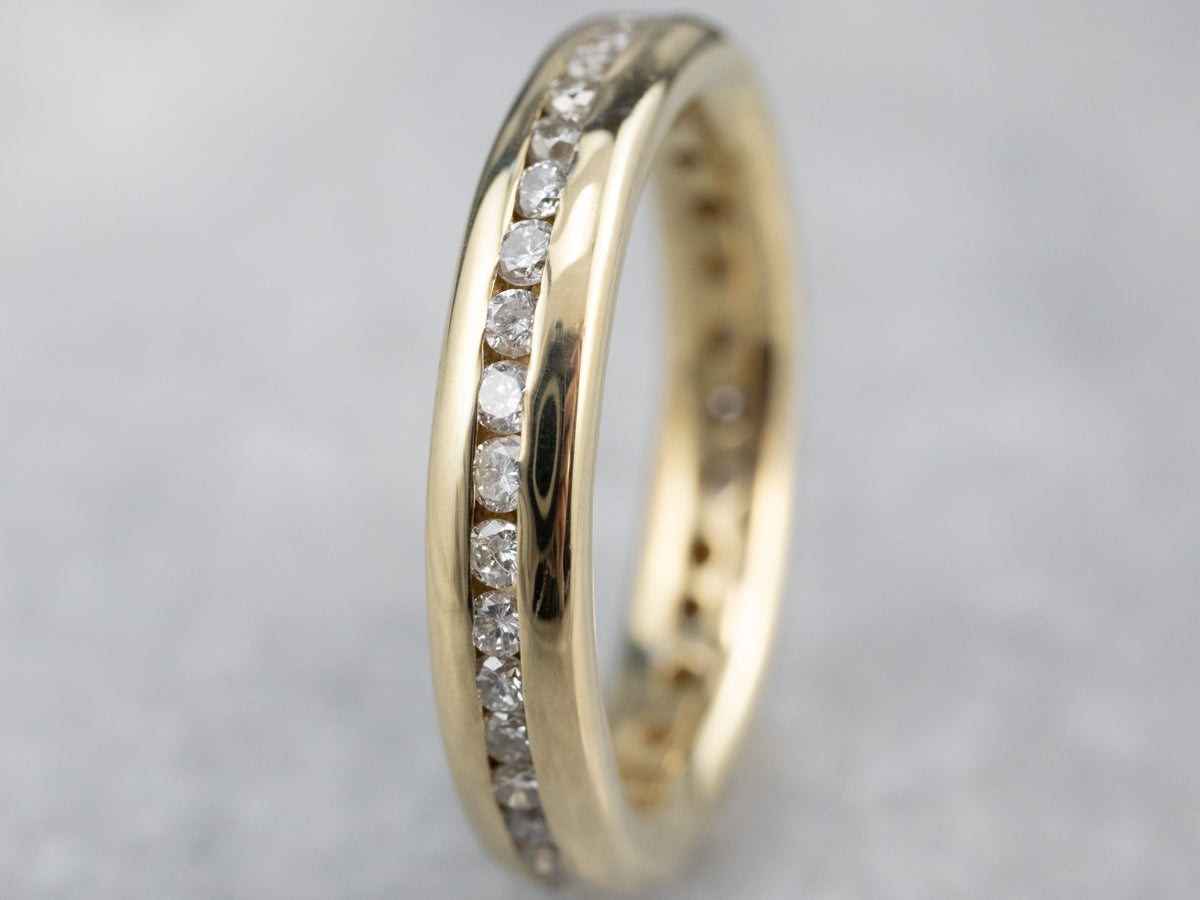 Yellow Gold Diamond Infinity Band