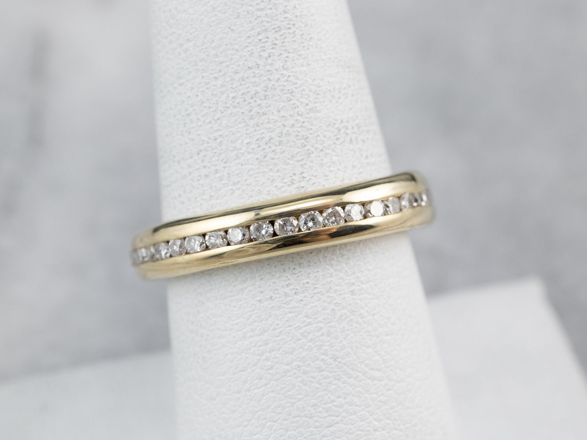 Yellow Gold Diamond Infinity Band