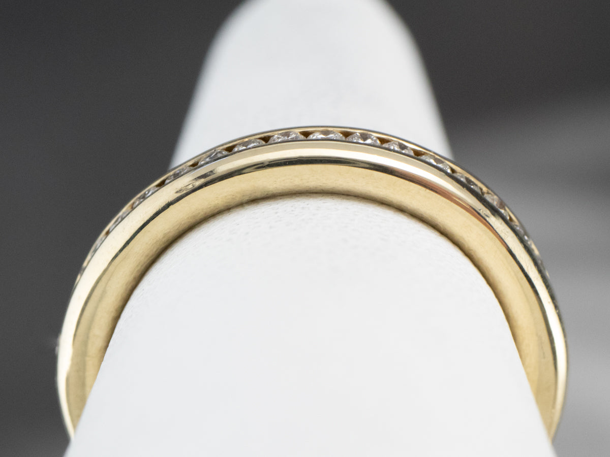 Yellow Gold Diamond Infinity Band