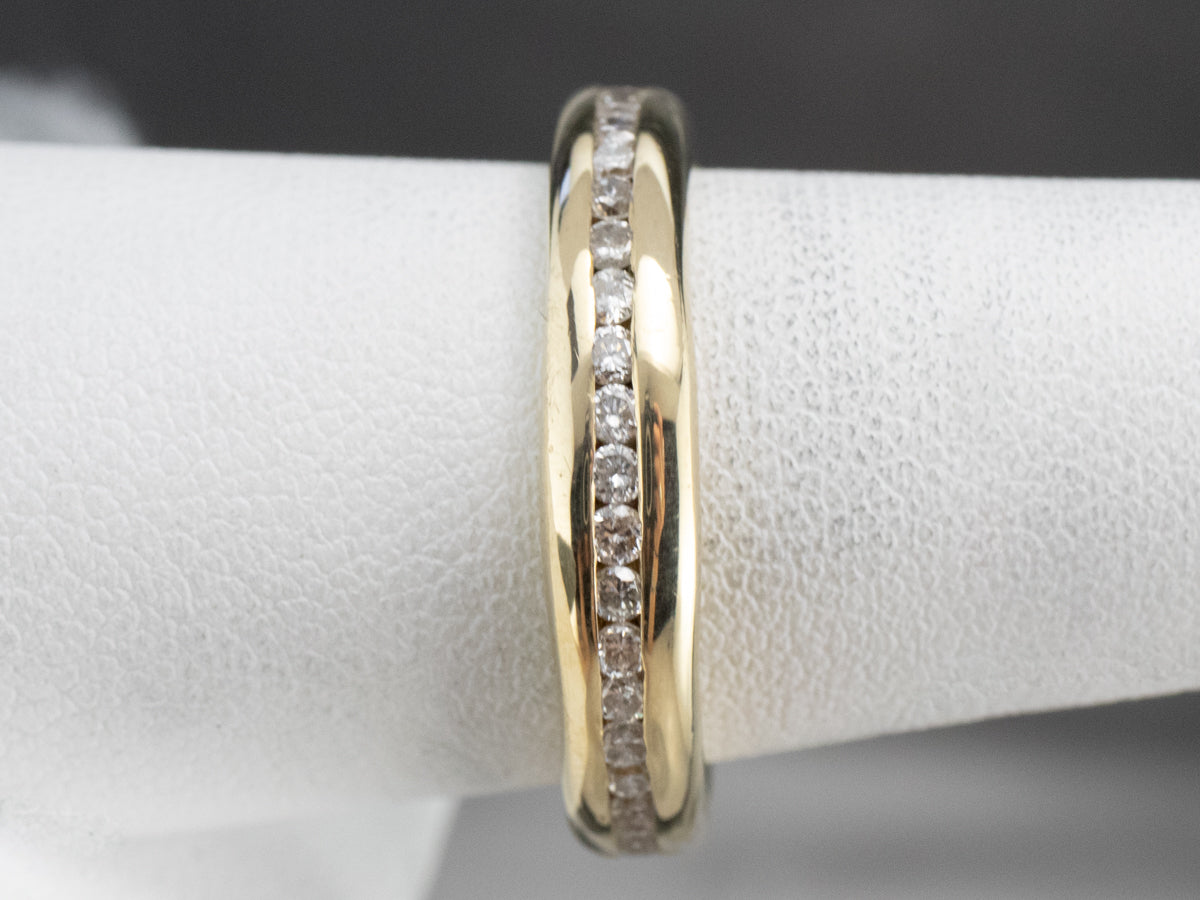 Yellow Gold Diamond Infinity Band