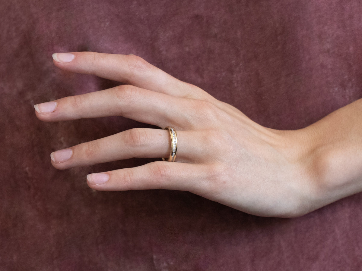 Yellow Gold Diamond Infinity Band