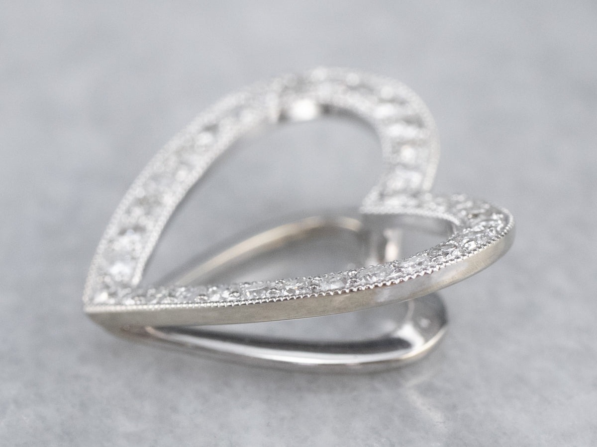 Diamond White Gold Heart Pendant