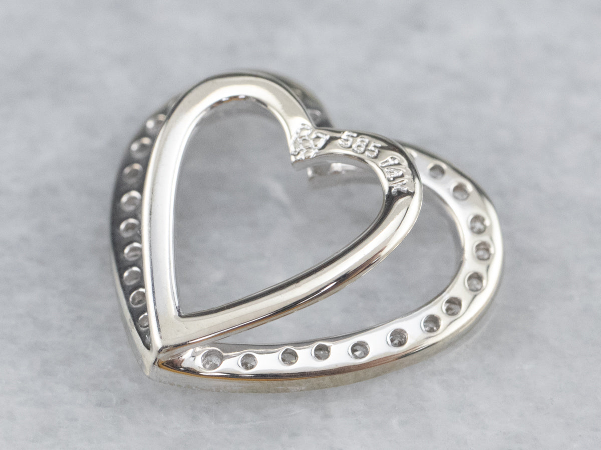 Diamond White Gold Heart Pendant