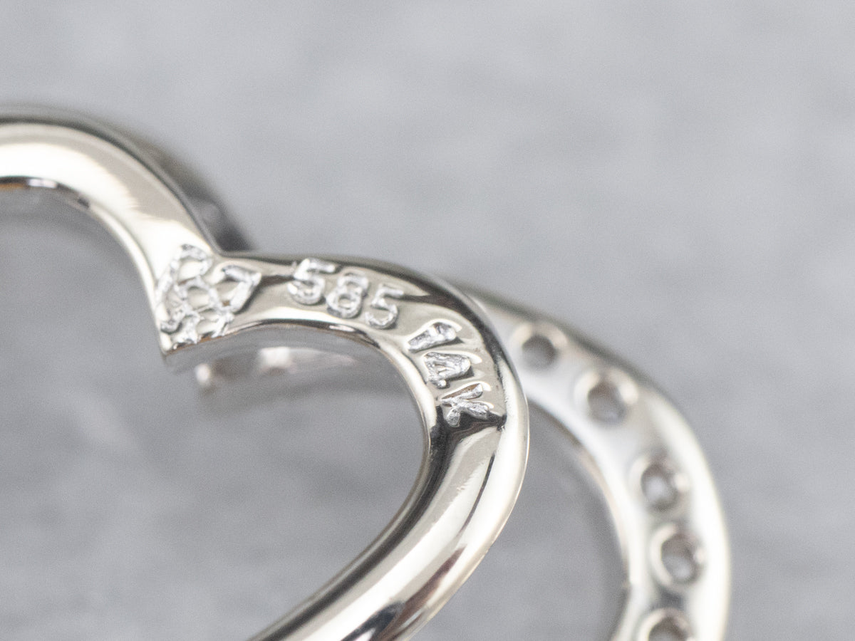 Diamond White Gold Heart Pendant